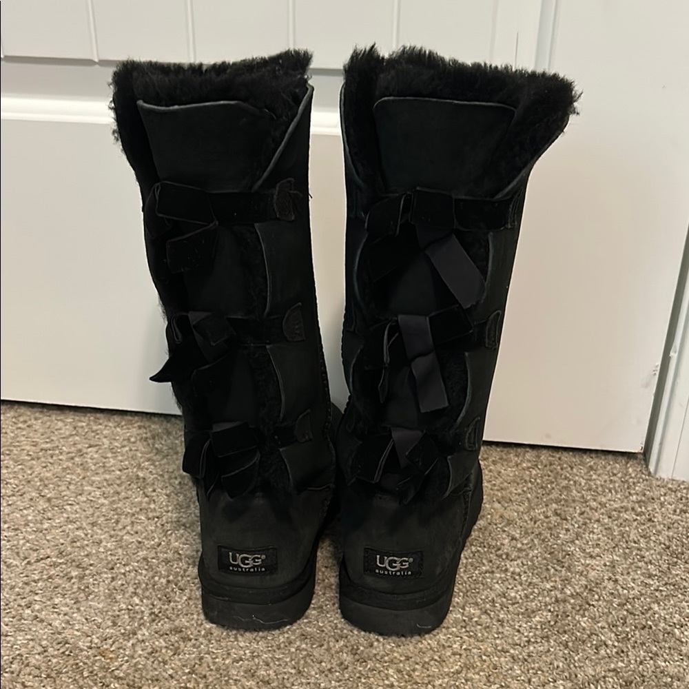 Pre loved Ugg Bailey Bow Tall, size 7
